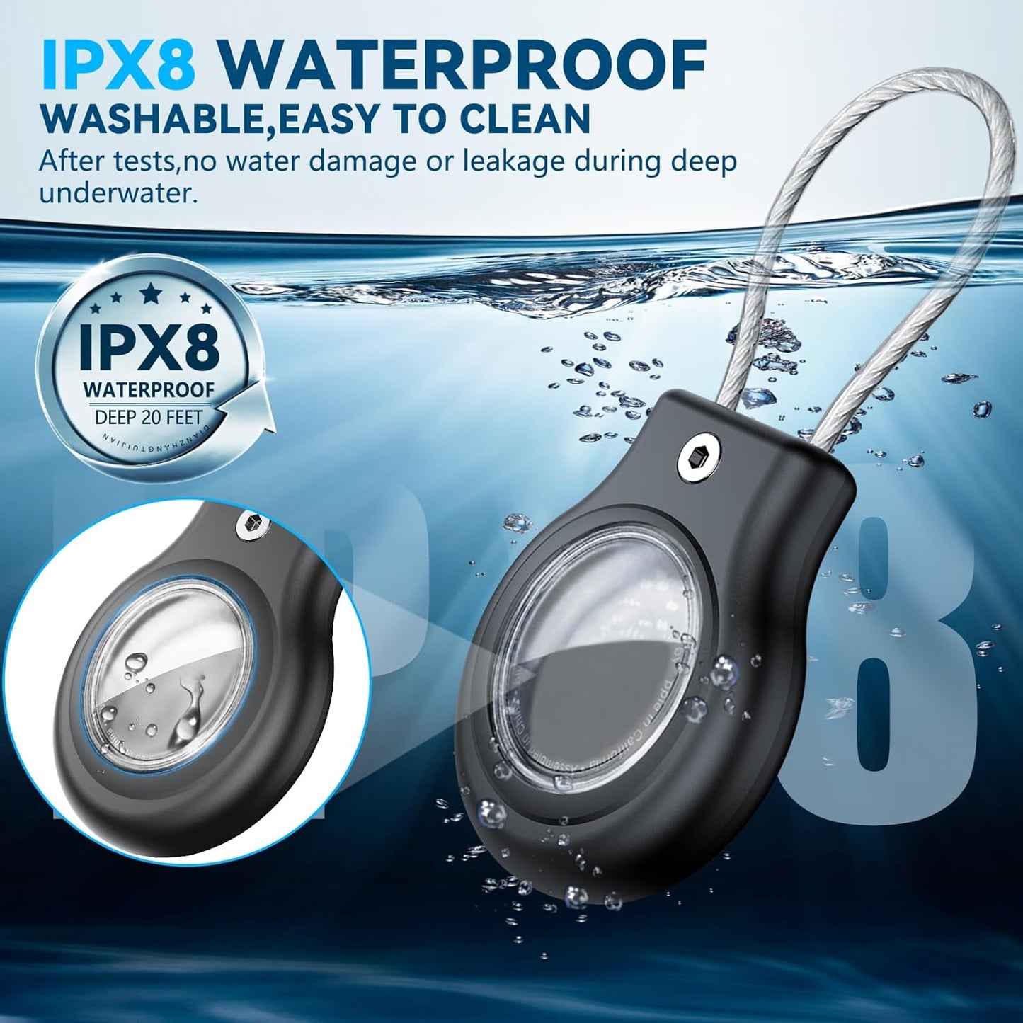 4-Pack Waterproof AirTag Holder