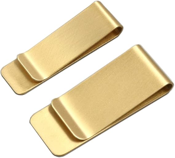 Metal Brass Money Cash Clip 2-Pack