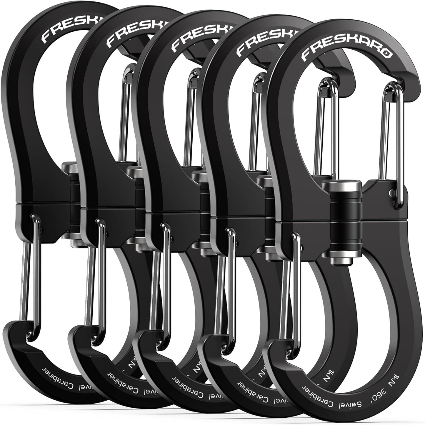 FresKaro Double-Ended Wiregate Carabiner Clip