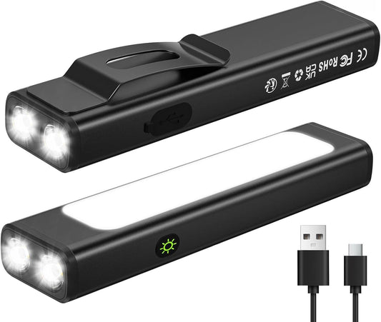 Rechargeable Small EDC Flashlight 2-Pack